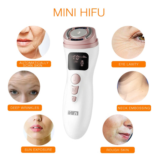 Mini HIFU Machine - Ultrasonic RF Face Lifting & Skin Tightening Device