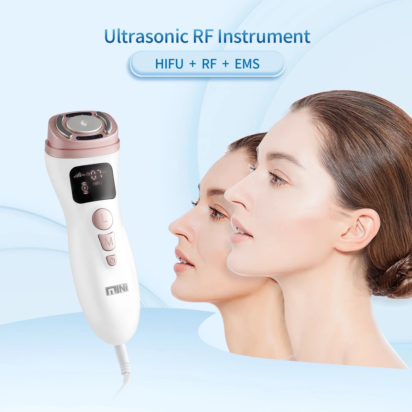 Mini HIFU Machine - Ultrasonic RF Face Lifting & Skin Tightening Device