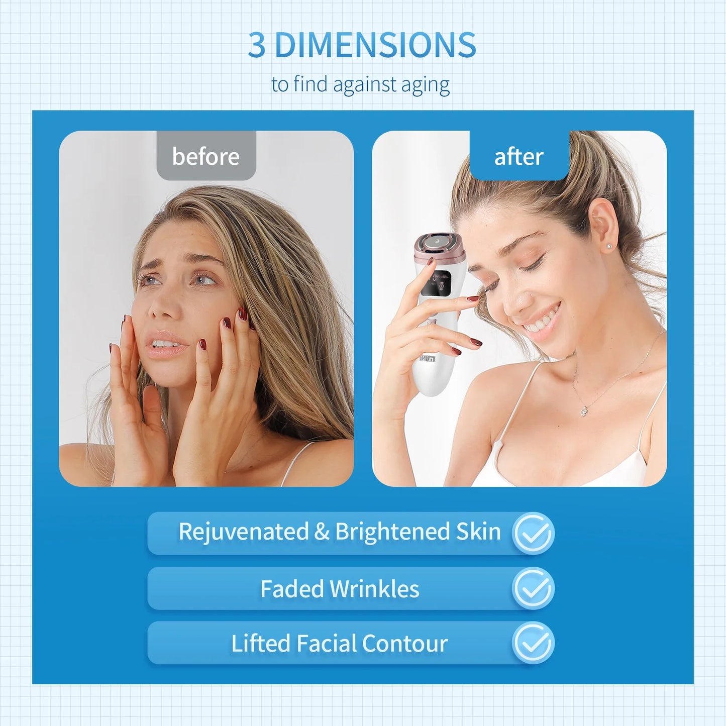 Mini HIFU Machine - Ultrasonic RF Face Lifting & Skin Tightening Device