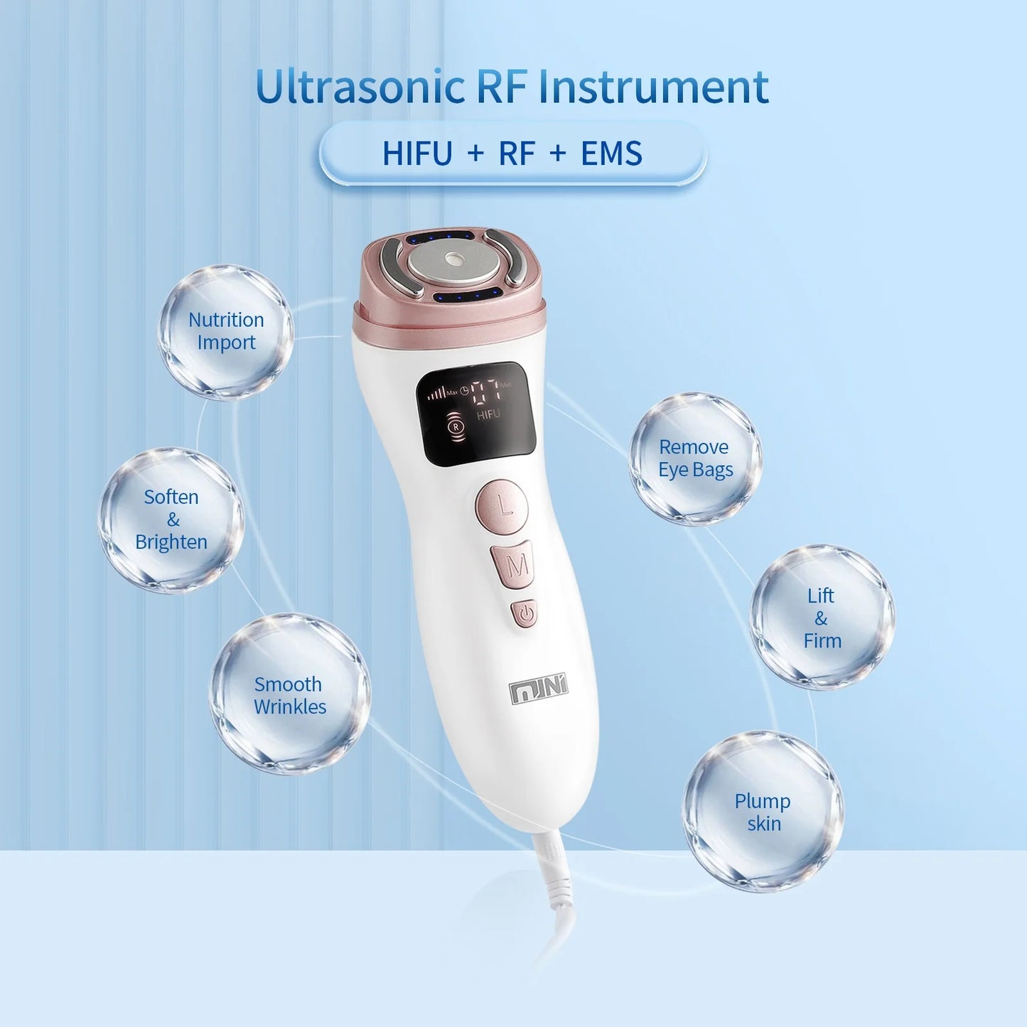 Mini HIFU Machine - Ultrasonic RF Face Lifting & Skin Tightening Device