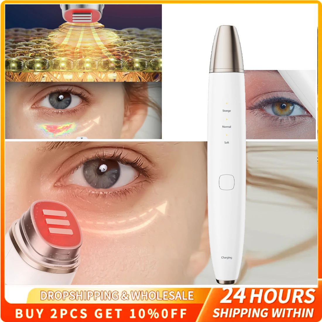Wireless Ultrasonic Eye Lift Device - Anti-Wrinkle & Dark Circles