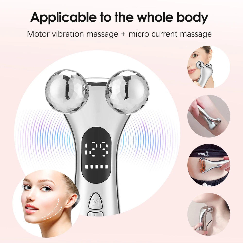 EMS Microcurrent Pulse Neck Face 4D Roller