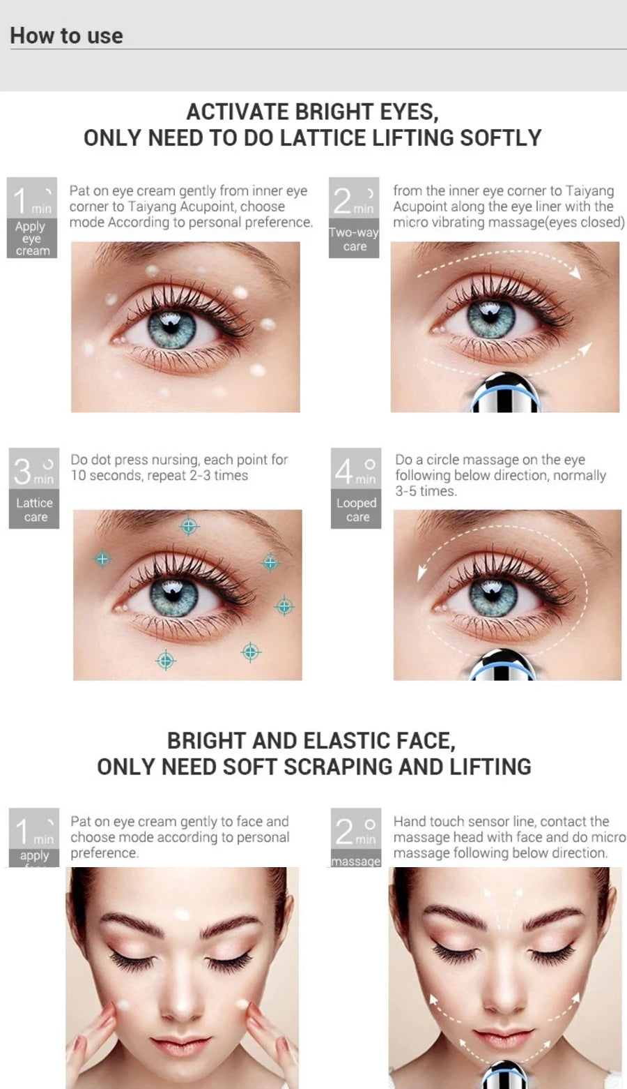 Wireless Ultrasonic Eye Lift Device - Anti-Wrinkle & Dark Circles