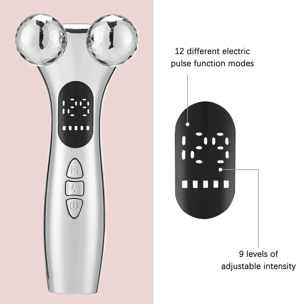 EMS Microcurrent Pulse Neck Face 4D Roller