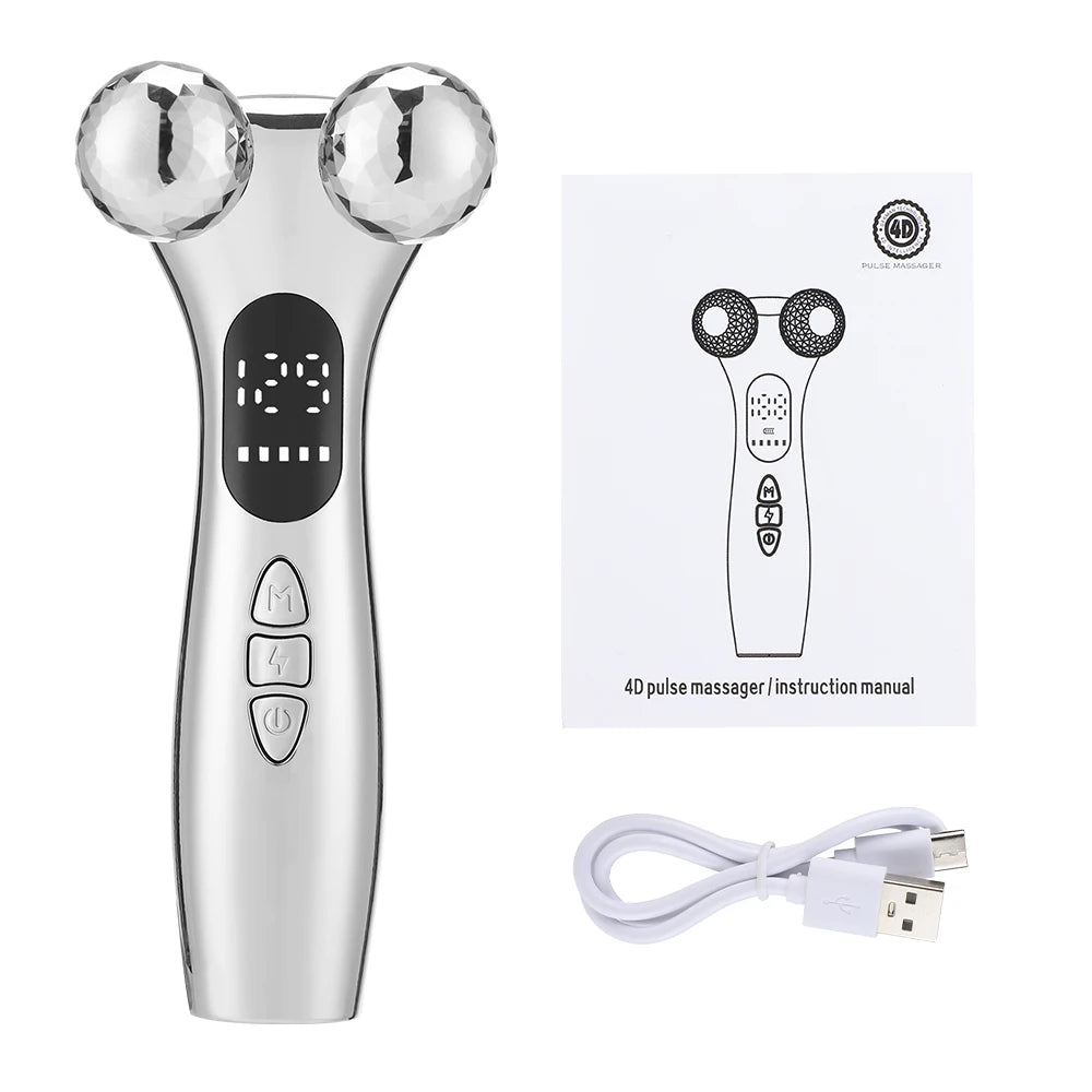 EMS Microcurrent Pulse Neck Face 4D Roller