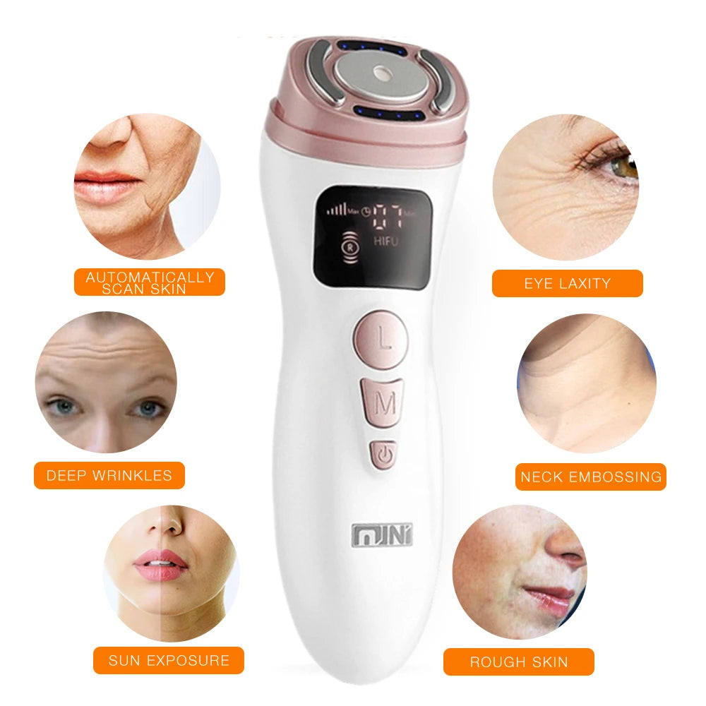 Mini HIFU Machine - Ultrasonic RF Face Lifting & Skin Tightening Device