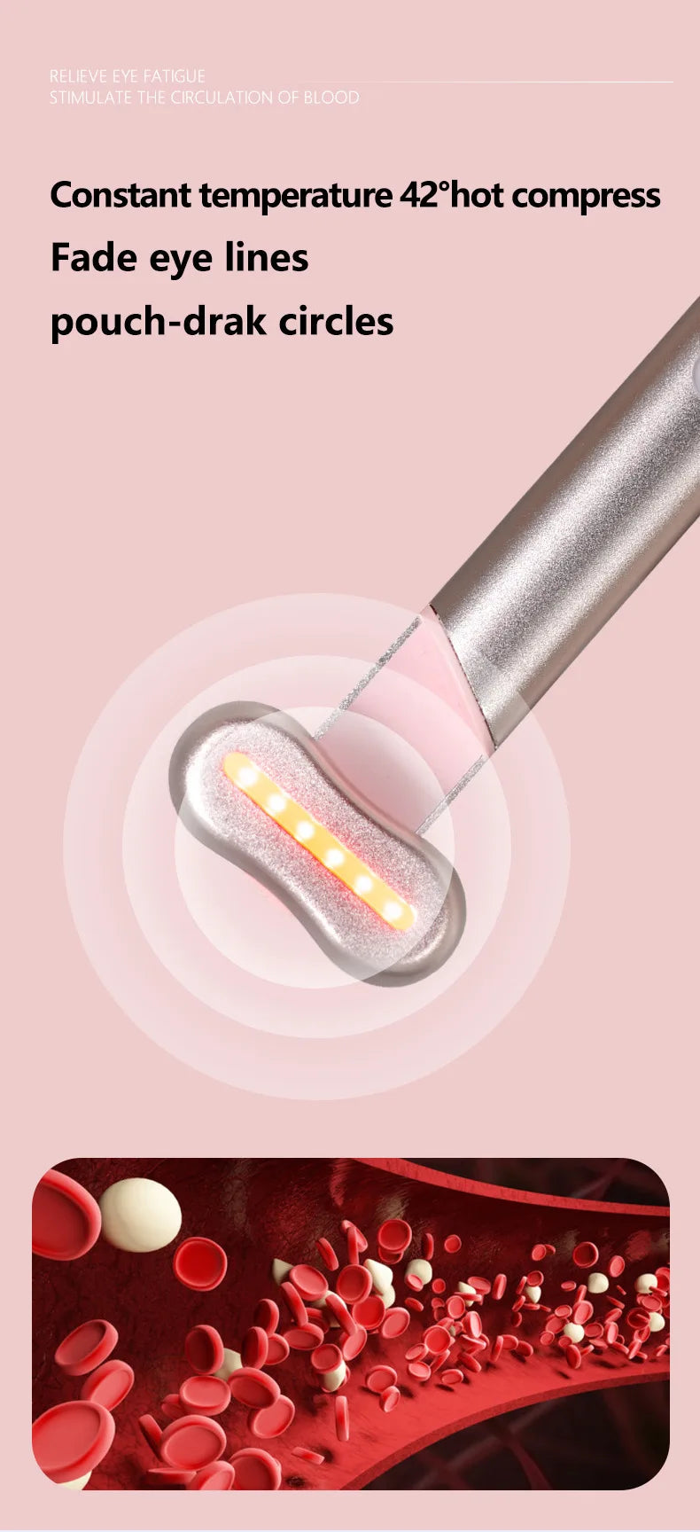 EMS Heated Eye Massager Pen - Erase Eye Bags & Dark Circles