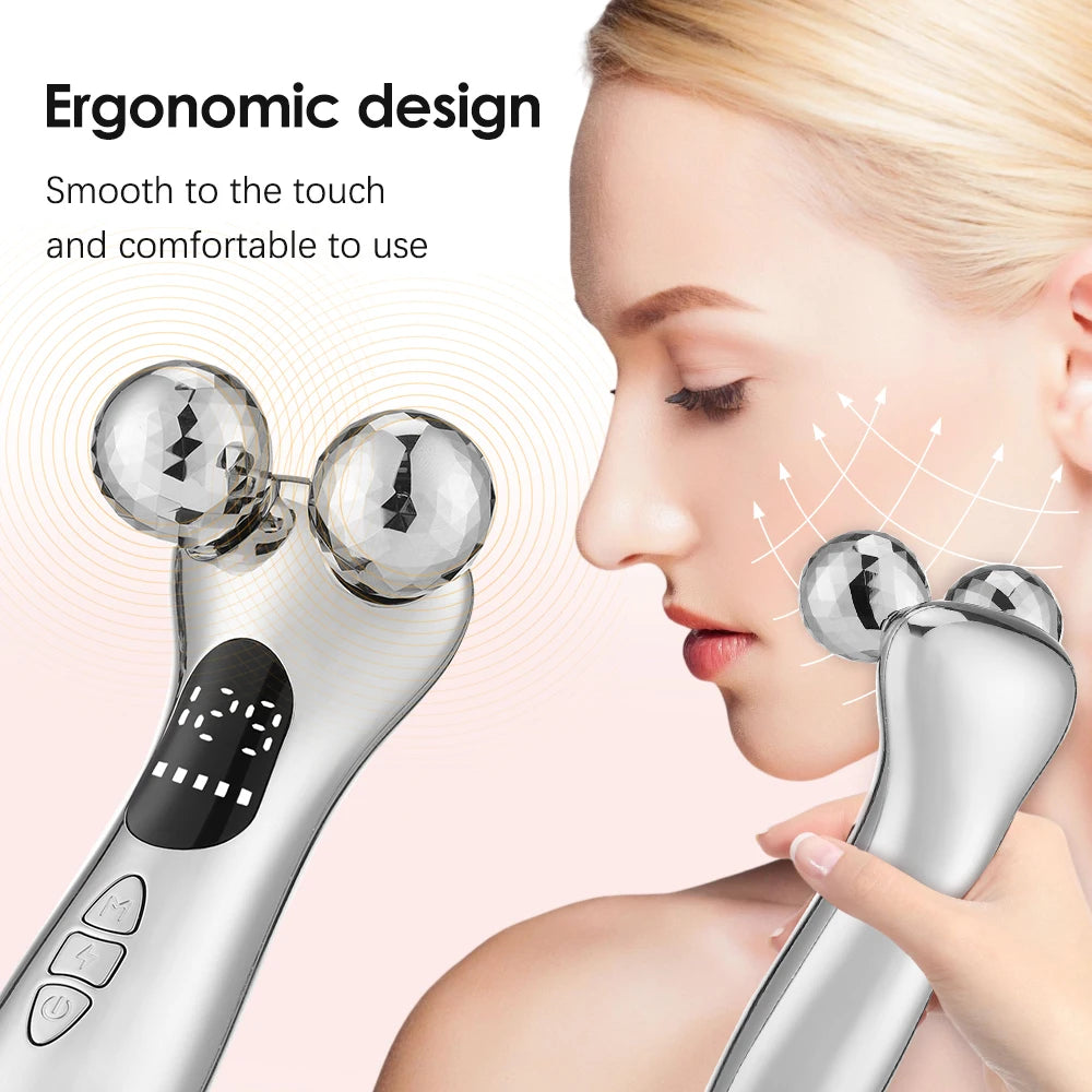 EMS Microcurrent Pulse Neck Face 4D Roller
